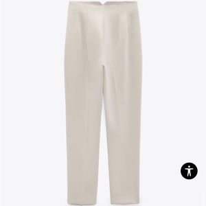 Zara High Waisted Dress Pants - Work Pants - Trouser - beige tone